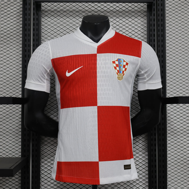 CAMISA VERSÃO PLAYER DA SELEÇÃO DA CROÁCIA 24/25 - BRANCA E VERMELHA