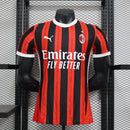 CAMISA VERSÃO PLAYER DO MILAN 24/25 - VERMELHA E PRETA