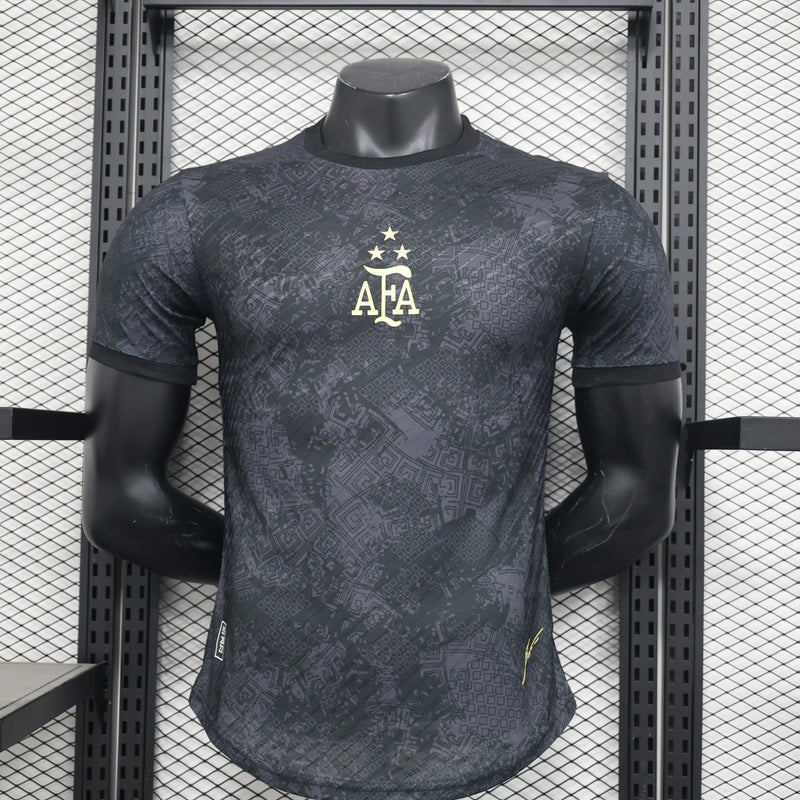 CAMISA VERSÃO PLAYER DA SELEÇÃO ARGENTINA 24/25 - PRETA / EDIÇÃO ESPECIAL