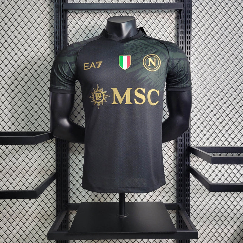 CAMISA VERSÃO PLAYER DO NAPOLI 23/24 - PRETA