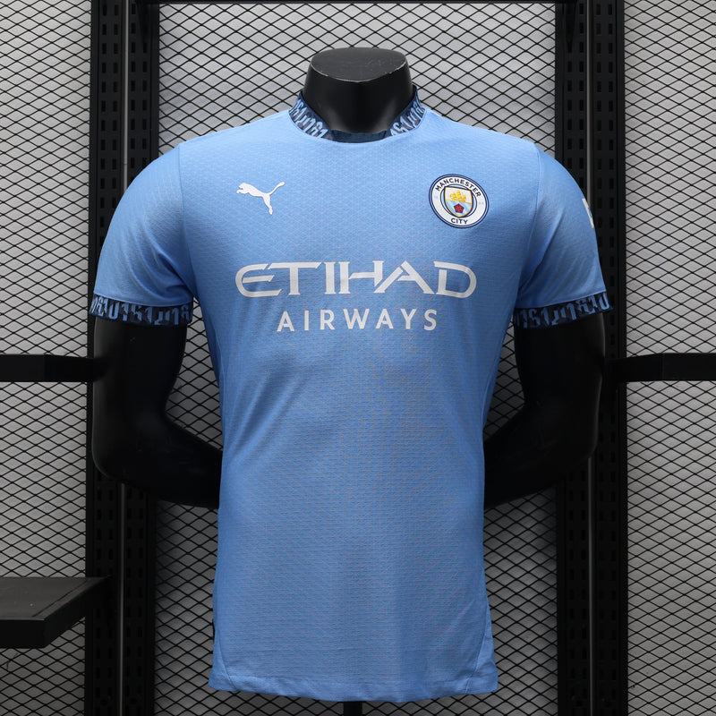 CAMISA VERSÃO PLAYER DO MANCHESTER CITY 24/25 - AZUL